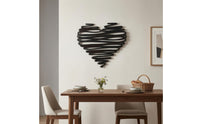 Steel Heart-Shaped-Wall Decoration Continuous Line Scribble Heart-Shaped-Wall Art Minimalist