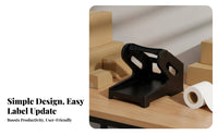 Shipping Label Roll Stand Large Capacity 2-in-1 Label Stand Fan-Fold Paper Holder Space Efficient Sturdy Construction