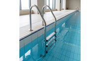 Stainless Steel Pool Ladder Step Anti-Slip Pool Ladder Step with End Fittings Rust-Resistant Brushed Metal for Maintenance Professionals
