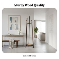 Space-Saving Unattached Standing Clothes Valet Multi-Functional Coat Rack Minimalist Design Clothing Storage Strong Load-Bearing for Apartment Dwellers, Homeowners, Adults, Small Areas, Living Room, Entryway, Walk-in Closet
