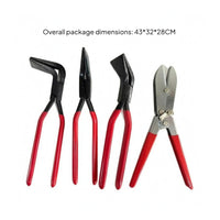 4 Pieces Sheet Metal Pliers Black Coated Heads Metal Bending Pliers All Steel Construction Manual Hardware