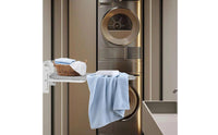Wall Mounted Ironing Board Space-Saving Foldaway Ironing Board Furniture Fold-Away Adjustable Height for Laundry Room, Apartment