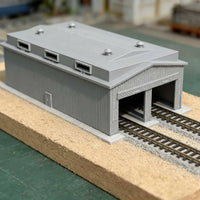 1/160 Railroad Shed DIY N Scale Train Depot Diorama Piece Miniature Rail Warehouse