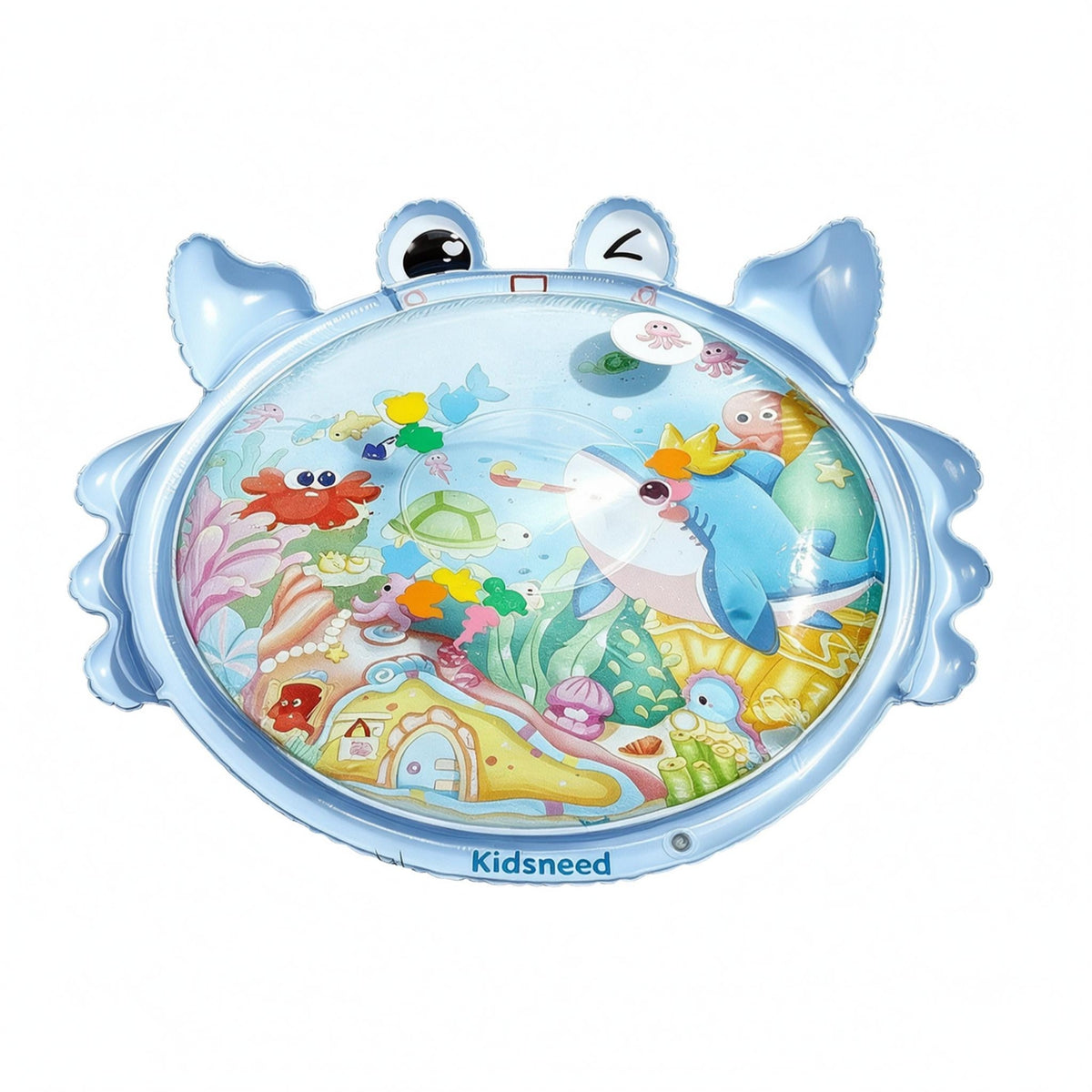 PVC Baby Water Play Mat Raised Border Inflatable Water Play Mat Thickened Round