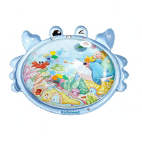PVC Baby Water Play Mat Raised Border Inflatable Water Play Mat Thickened Round
