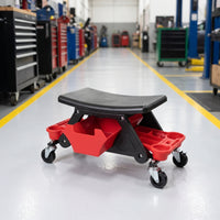 Detailing Stool Comfortable Automotive Stool with Storage Drawers Stable Creeper Seat with Trays for Mechanics