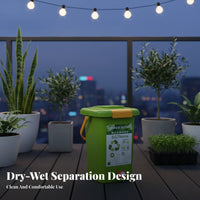 Food Scrap Fermentation Container Firm-Liquid Separation Kitchen Compost Bin Indoor Composter with Spigot Airtight Closure