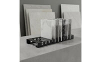 Deepened Slots 10 Slot Tile Display Stand Heavy Duty Marble Sample Display Sturdy Stone Sample Holder Rack Large Capacity for Retailers, Manufacturers, Wholesalers, Retail Shop, Trade Display, Office