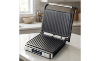 Double-Sided Panini Press Digital Close Grill Compact Panini Grill Countertop for Kitchen, Apartment