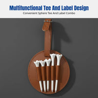 Sports Tee Holder, Leather Storage Case, Sports Accessories, Tee Label Holder, Timeless Design