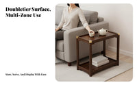 Modern Chinese design Wheeled Side Cabinet Mobile Design Tall Storage End Table Multi-Functional Nightstand Sturdy Construction for Apartment Dwellers, Homeowners, Adults, Living Room, Small Spaces, Home Office, Lounge Area