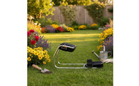 Garden Kneeler and Seat Portable 2 in 1 Kneeler Stool Stable Metal Garden Support Kneeling Stool for Gardeners