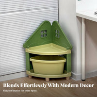 3-Level Corner Organizer 90-Degree Corner Design Triangular Desk Organizer
