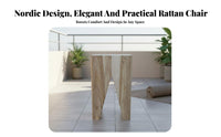 3 Pieces 3 Piece Rattan Furniture Set Weather-Resistant for Homeowners, Couples, Courtyard, Backyard, Poolside