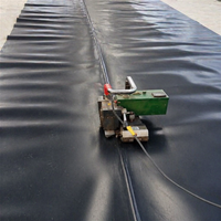 Geomembrane Pond Liner, 0.5mm Flexible Waterproof Pond Liners for Outdoor Ponds, Black Anti-Seepage Polymeric Film for Water Garden