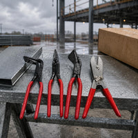 4 Pieces Sheet Metal Pliers Black Coated Heads Metal Bending Pliers All Steel Construction Manual Hardware