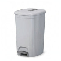 Step Trash Can Handsno-Touch Trash Can with Lid Pedal Bin Easy to Clean Wastebasket Modern for Bathroom, Bedroom