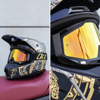 Full Face Motocross Helmet Eyewear-Compatible-Compatible Full Face off-Road Helmet Ventilated Safeguarding for Motorcyclists
