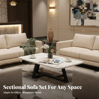 Modern Design Multi-Piece Seating Group Comfortable Cushioning Sofa and Armchair Set long-lasting Construction Commercial Furniture sturdy Frame for Visitors, Office Managers, Business Owners, Reception Area, Lobby, Lounge, Waiting Room