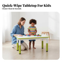 Kids Table and Chair Set Child Design Adjustable Kids Table and Chair Set Easy to Clean children's Learning Desk for Young Children, Preschoolers