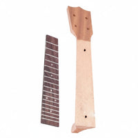 Ukulele Neck and Fingerboard Set Unfinished Wood Ukulele Neck and Fingerboard Lightweight for Luthiers