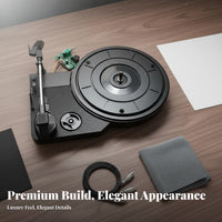 3-Speed Turntable with Tonearm DIY Friendly Record Player Turntable Mechanism Built-in Preamp Phonograph Core Assembly for Hobbyists
