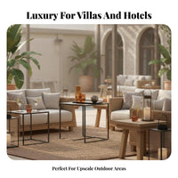 Weather-Resistant Sofa and Table Group waterresistant 4-piecePiece Conversation Set Hand-Woven Outdoor Furniture Modern Design for Hotel Owners, Property Managers, Terrace, Balcony, supportyard, waterside