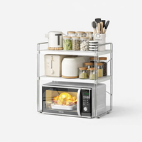 Dining Table and Cabinet Metal Shelf Organizer for Organization, Retractable Kitchen Counter for Cooks, Organizers and Storage Racks