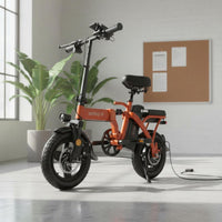 Lightweight Folding Powered Bike Portable Design Folding Powered Bike Power-Replenishable Foldable Electric Cycle for Adults, Commuting, Travel