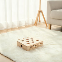 Cat Puzzle Box Solid Wood Wooden Cat Puzzle Sturdy for Indoor Cats