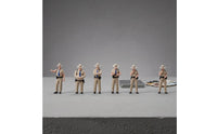 5 Pieces Hand-Painted Resin Police Figures White Hats Miniature Police Figures Tabletop Display Community Helper Figure