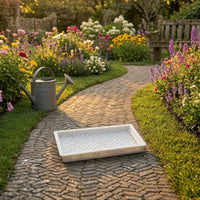 Stepping-Stone Form Embossed Paving Stone Form Shallow Outdoor Building