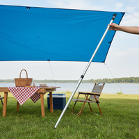 Telescopic Aluminum Tent Poles for Outdoor Camping Tarps and Awnings, Portable Support Rods