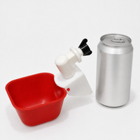 Automatic Chicken Water Dispenser, Pipe-Mount Poultry Watering Cups, Heavy-Duty 108mm Square for Duck, Goose, Quail