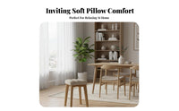 Stackable Padded Stool Space-Saving Design Household Furniture Comfortable Cushion Backless Seat for Families, Homeowners, Living Room, Home, Entryway