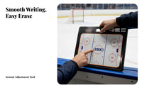 Rink Diagram Ice Hockey Coaching Board Built-in Handle Hockey Coaching Board Lined Notes Area Sports Equipment Handheld for Coaches, Game Planning