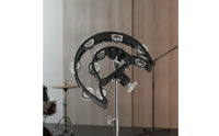 Mounted Tambourine Easy to Attach Tambourine with Mounting Bracket Versatile Percussion Instrument for Percussionists, Drum Set , Rehearsal