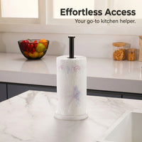 Dining Table and Kitchen Island Paper Roll Holder for Home Cooks, Stainless Steel Towel Countertop with Stable Base