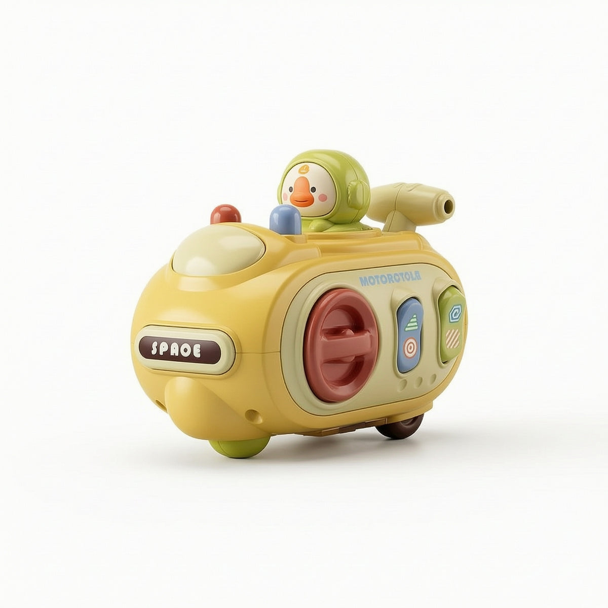 Toy Motorcycle with Whistle Cartoon Press and Go Toy Batterybattery-Less Interactive for Toddlers, Playroom, Daycare