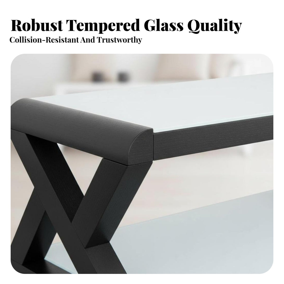 2 Pieces Tempered Glass Top Extendable TV Console with Coffee Table Modern design Lowsilhouette TV Cabinet Integrated Storage Drawers Living Room Furniture Rounded Corners for Apartment Dwellers, Families, Homeowners, Small Apartments, Bedroom