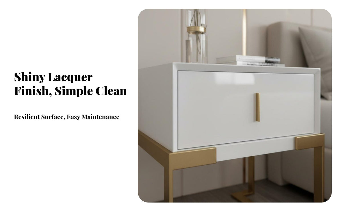 Single-Drawer Cabinet with Open Shelf Modern Design Nightstand Minimalist design Bedside Table for Homeowners, Apartment Dwellers, Guest Room