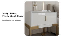 Single-Drawer Cabinet with Open Shelf Modern Design Nightstand Minimalist design Bedside Table for Homeowners, Apartment Dwellers, Guest Room