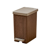 Trash Can with Lid Space-Saving Pedal Trash Can Garbage Bin Compact Wastebasket Minimalist for Families, Living Room, Bathroom