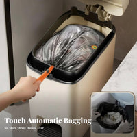 Foot Pedal Trash Can Large Capacity Lidded Foot Pedal Bin Modern Design Lidded Step Bin for Kitchen, Restroom, Living Room