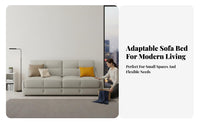 Flip-over Daybed 2-in-1 Design Sleeper Sofa Multi-Functional transformable Couch for Apartment Dwellers, Hosts, Living Room, Small Spaces, Home Office