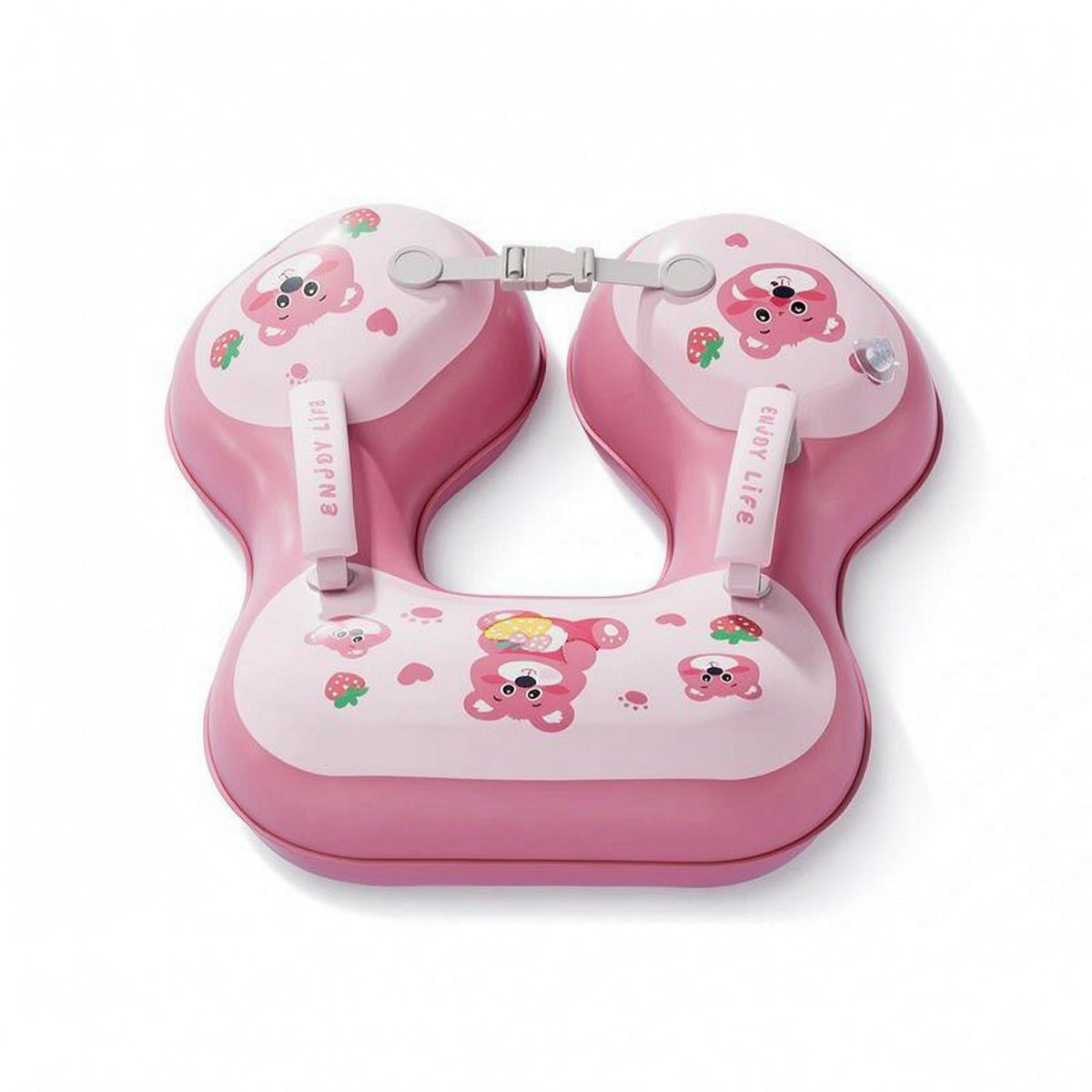 Buckle Strap Children's Armpit Swimming Float Press-to-Inflate One-Piece Swim Float Rounded Kids Floaties Set Shoulder Openings