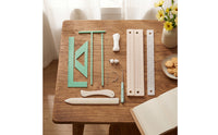 Bookbinding Kit with Waxed Thread Hand-Stitched Bookbinding Tool Kit Notebook Cover Maker Perforated Accurate for Crafters