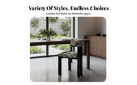 Minimalist Design Low-Back Upholstered Chair Versatile Household Furniture Comfortable Indoor Seating Long-Lasting for Homeowners, Families, Renters, Dining Room, Restaurant