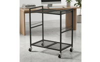 Computer Desktop Stand with Wheels Rolling PC Desktop Stand Computer Holder with Wheels Mobile Furniture Under-Desk for Gamers