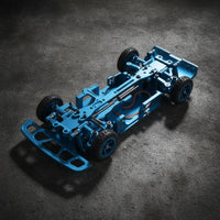 Metal Chassis Frame 1/28 Scale RC Car Chassis with Servo Arm Upgrade for Hobbyists